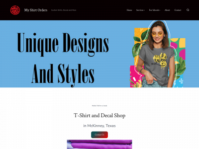 myshirtorders.com snapshot