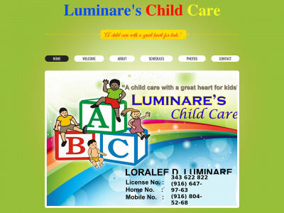 luminareschildcare.com snapshot