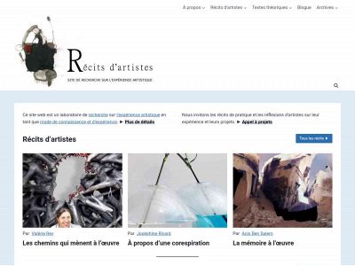 recitsdartistes.org snapshot
