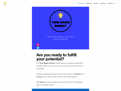 thinkbiggermindset.co snapshot
