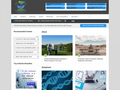 arthritisrelief.org snapshot