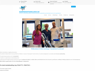 badeparkentannklinikk.no snapshot