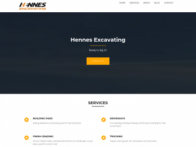 hennesexcavating.com snapshot