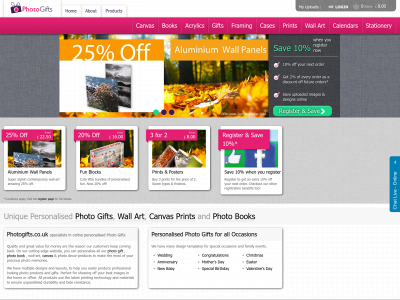 photogifts.co.uk snapshot