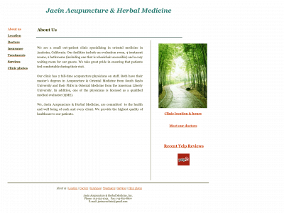 jaeinacuclinic.com snapshot