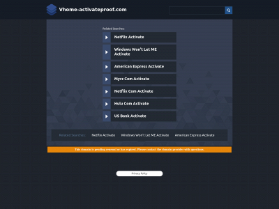 vhome-activateproof.com snapshot
