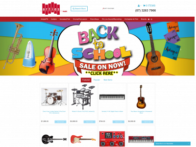 artiesmusic.com.au snapshot