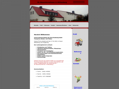bauunternehmenwittenberg.de snapshot