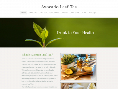 www.avocadoleaftea.com snapshot
