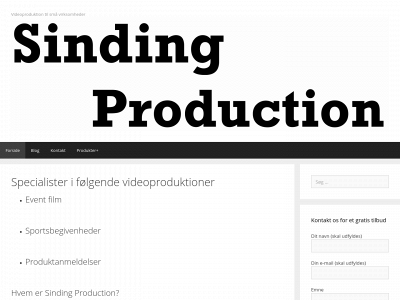 sindingproduction.dk snapshot