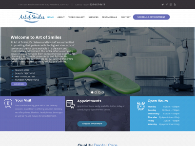 artofsmilespasadena.com snapshot