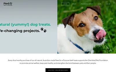 www.pawsforapurpose.org snapshot