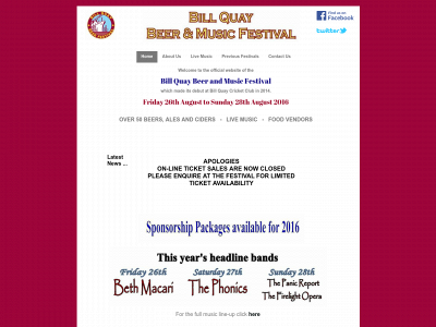 billquaybeerfestival.co.uk snapshot