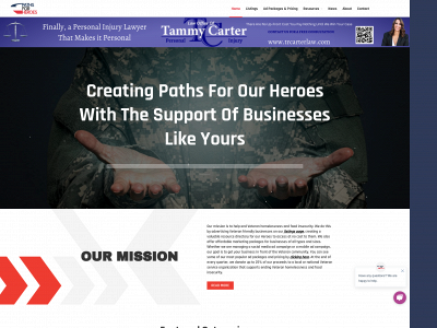 pathsforheroes.com snapshot