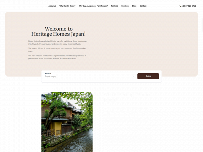 heritagehomesjapan.com snapshot