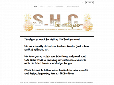 www.shcboutique.com snapshot
