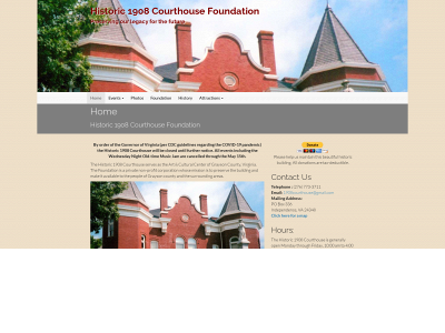 historic1908courthouse.org snapshot