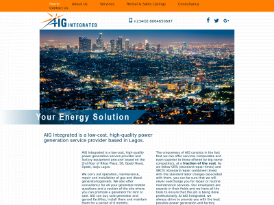 aigintegrated.com snapshot