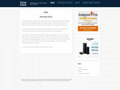 startupfeature.com snapshot