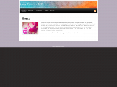 anniereissiger.com snapshot