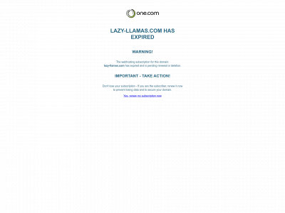 lazy-llamas.com snapshot