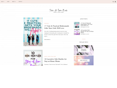 stayathomebride.com snapshot