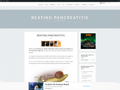 beatingpancreatitis.com snapshot