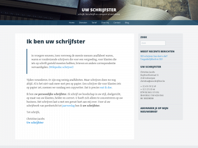 uwschrijfster.nl snapshot