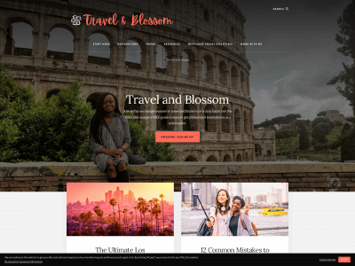 travelandblossom.com snapshot