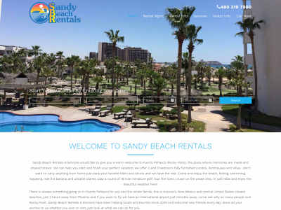 sandybeachrentals.net snapshot
