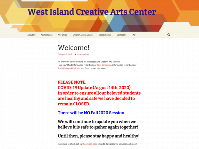 westislandarts.ca snapshot