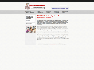 addictionandrecoveryscience.com snapshot