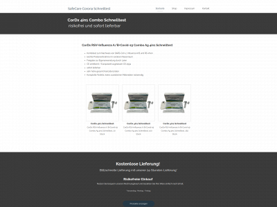 savecare-corona-schnelltest.de snapshot