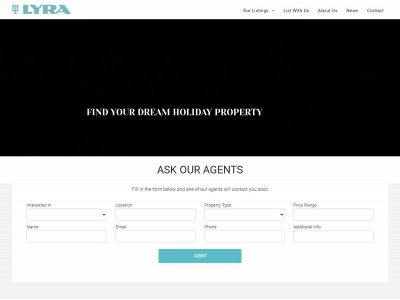 lyra-travel.com snapshot