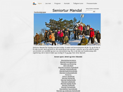 mandalseniortur.no snapshot