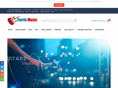 ferrismusic.co.uk snapshot