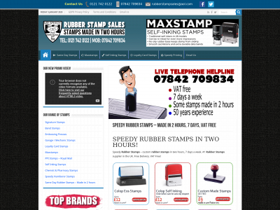 justrubberstamps.co.uk snapshot