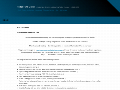 hedgefundmentor.com snapshot