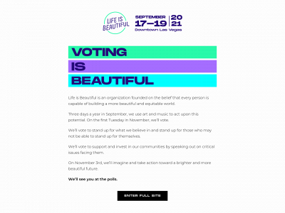 lifeisbeautiful.com snapshot