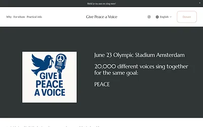givepeaceavoice.nl snapshot