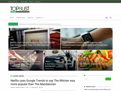 top8list.com snapshot