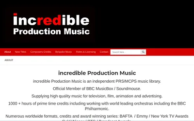 incrediblemusic.tv snapshot