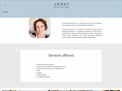 armetaccounting.co.uk snapshot