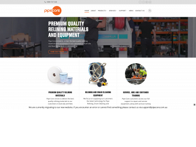 pipecore.com snapshot