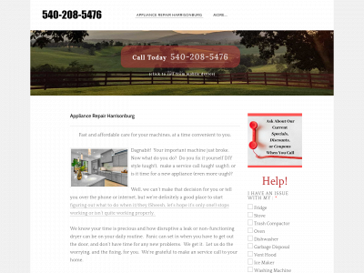 www.appliancerepairharrisonburg.com snapshot