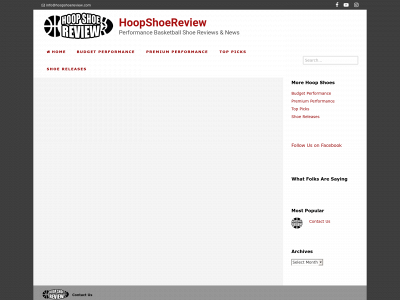 hoopshoereview.com snapshot