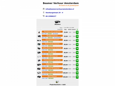 beamerverhuuramsterdam.nl snapshot