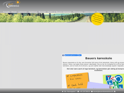 bauerskoereskole.dk snapshot