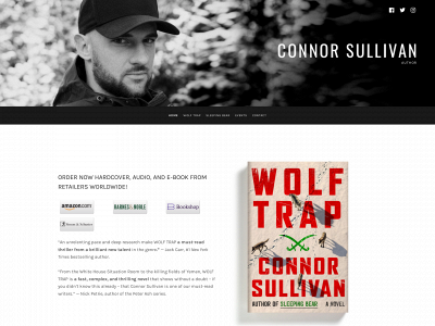 connorsullivanauthor.com snapshot