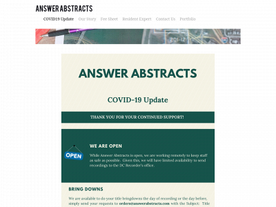 www.answerabstracts.com snapshot